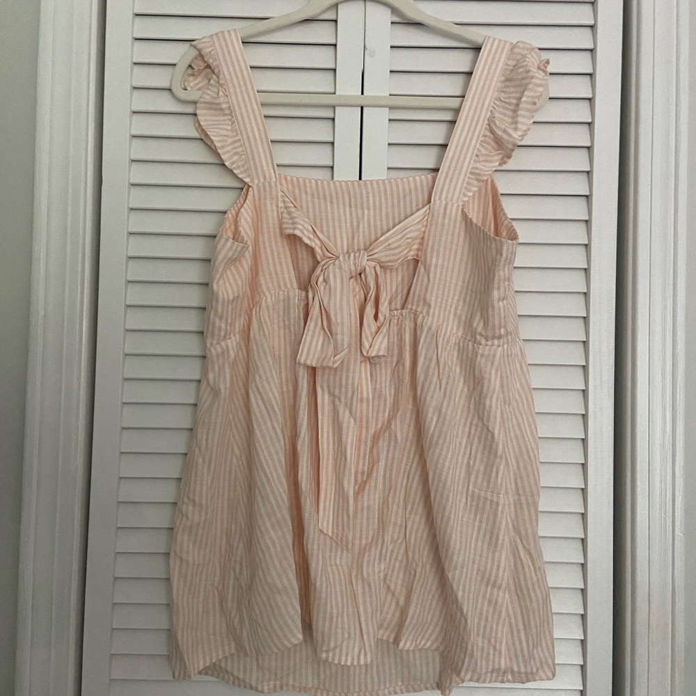 NWOT Isabel Maternity by Ingrid & Isabel Pink Striped Blouse